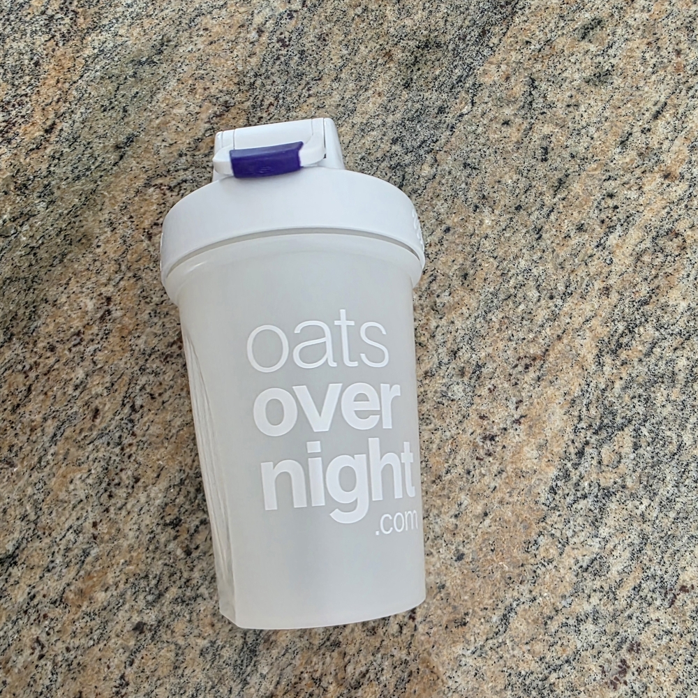 White Shaker Bottle Oats Overnight
